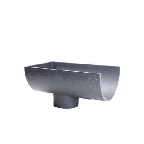 Product image for Cast Iron Deep Style Guttering Dropend Internal 100x65mm Outlet Primed
