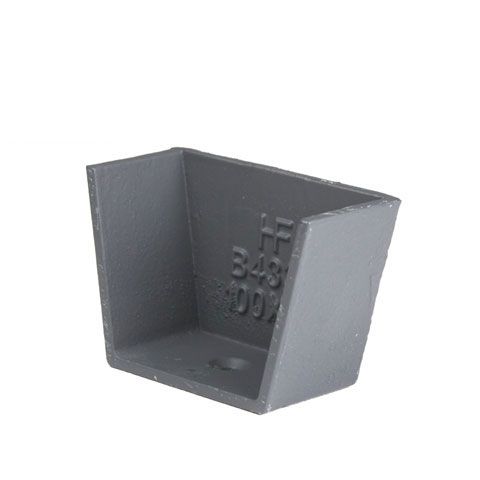 Product image for Cast Iron Box Guttering End Cap 100mm x 75mm - Primed Finish