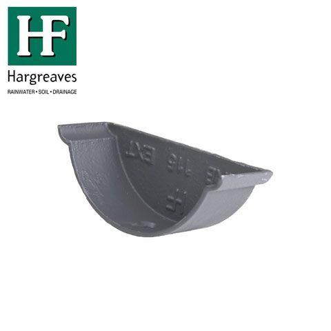 Image of Cast Iron Beaded Guttering External Stopend - 150mm Primed Finish