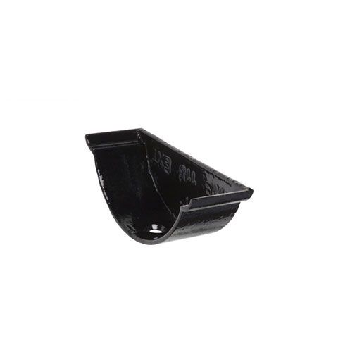 Product image for Cast Iron Beaded Guttering External Stopend - 125mm Black Finish