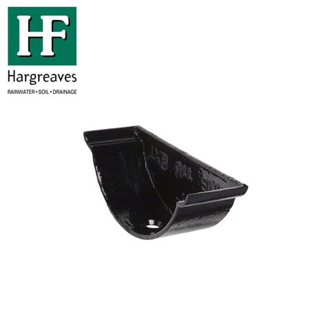 Product image for Cast Iron Beaded Guttering External Stopend - 150mm Black Finish