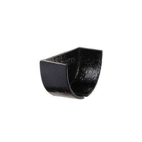 Product image for Cast Iron Deep Style Guttering Internal Stopend 100mm - Black Finish