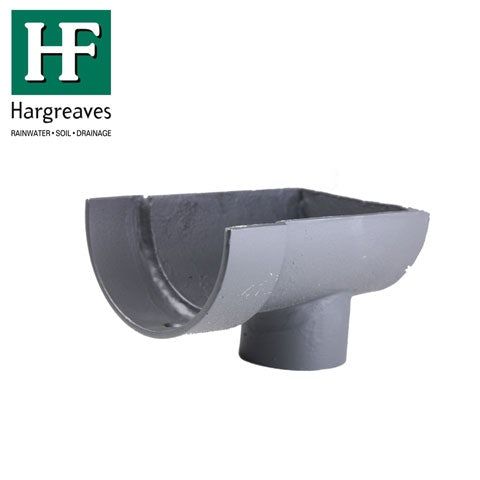 Product image for Cast Iron Deep Style Guttering Dropend External 100x65mm Outlet Primed