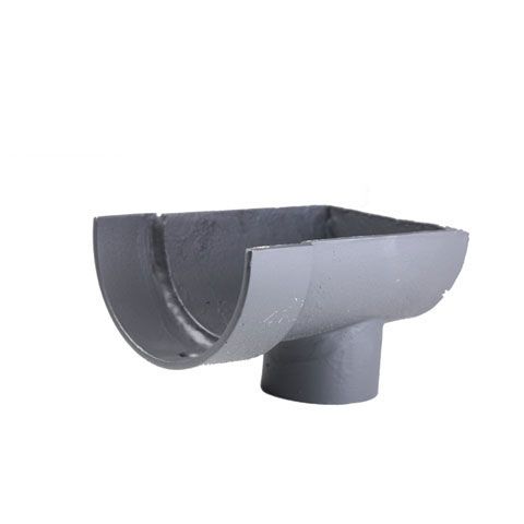 Product image for Cast Iron Deep Style Guttering Dropend External 125x75mm Outlet Primed