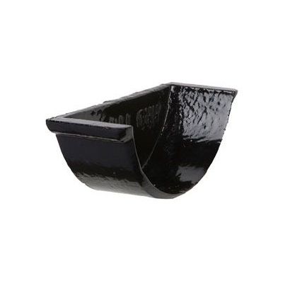 Product image for Cast Iron Beaded Guttering Internal Stopend - 100mm Black Finish