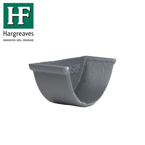 Image of Cast Iron Beaded Guttering Internal Stopend - 115mm Black Finish