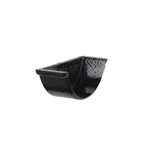 Product image for Cast Iron Beaded Guttering Internal Stopend - 115mm Black Finish