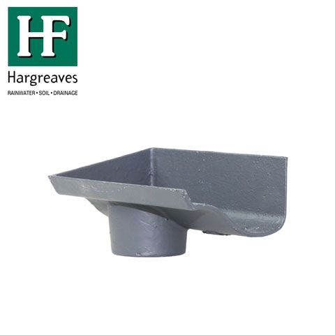 Product image for Cast Iron OG Guttering Dropend Internal 100x65mm Outlet -Primed Finish
