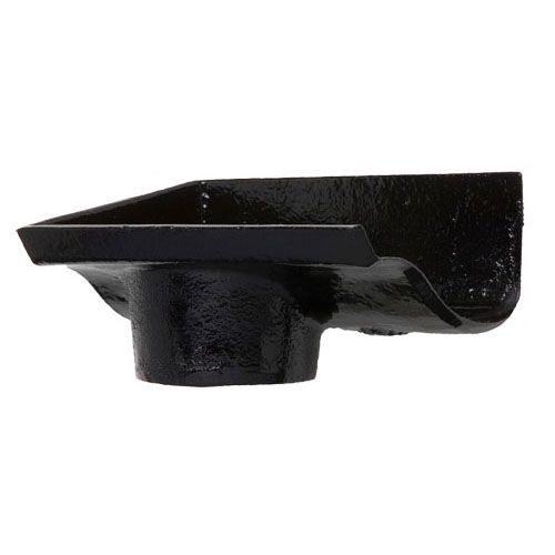 Product image for Cast Iron OG Guttering Dropend Internal 100x65mm Outlet - Black Finish