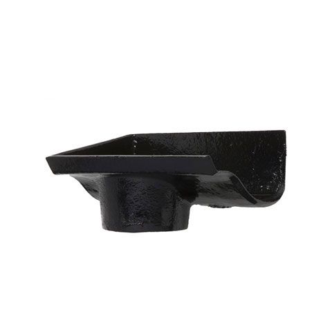 Product image for Cast Iron OG Guttering Dropend Internal 125x75mm Outlet - Black Finish