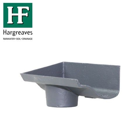 Product image for Cast Iron OG Guttering Dropend Internal 115x65mm Outlet -Primed Finish
