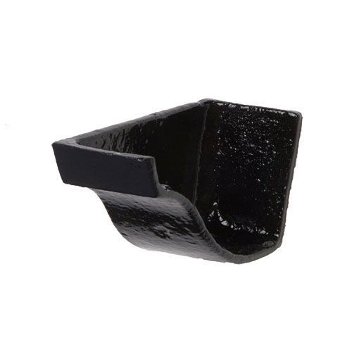 Product image for Cast Iron OG Guttering Internal Stopend - 125mm Black Finish
