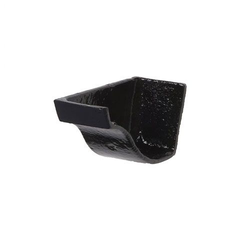 Product image for Cast Iron OG Guttering Internal Stopend - 125mm Black Finish