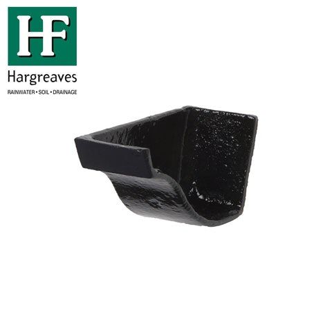 Product image for Cast Iron OG Guttering Internal Stopend - 115mm Black Finish