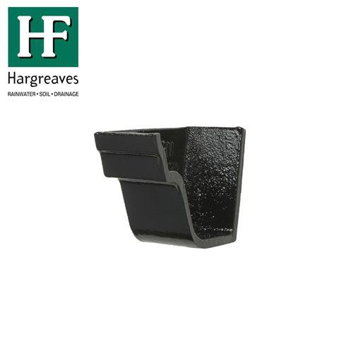 Product image for Cast Iron Notts OG Guttering Internal Stopend - 115mm Black Finish