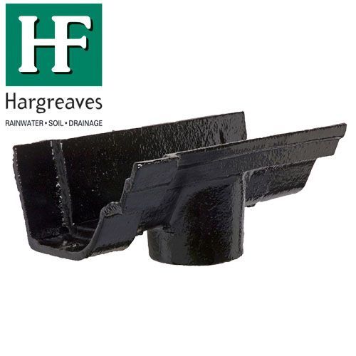 Image of Cast Iron Notts OG Guttering Running 115 x 65mm Outlet - Primed Finish