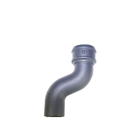 Product image for Cast Iron Round Downpipe 115mm Offset Bend 65mm - Primed Finish