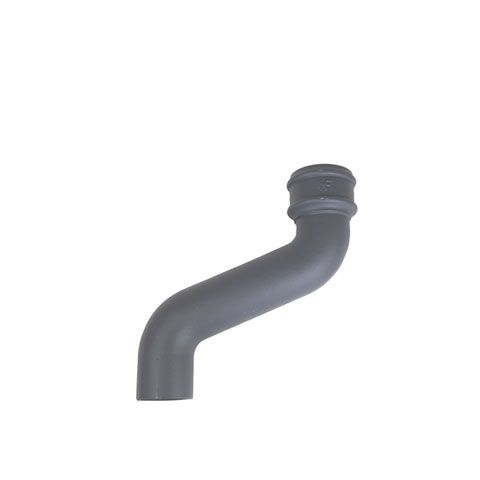 Product image for Cast Iron Round Downpipe 230mm Offset Bend 65mm - Primed Finish