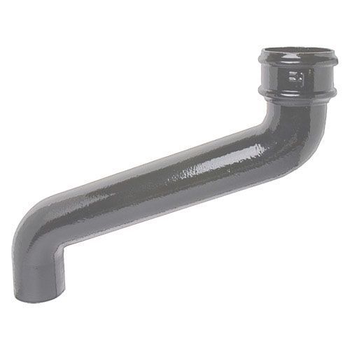 Product image for Cast Iron Round Downpipe 380mm Offset Bend 65mm - Primed Finish