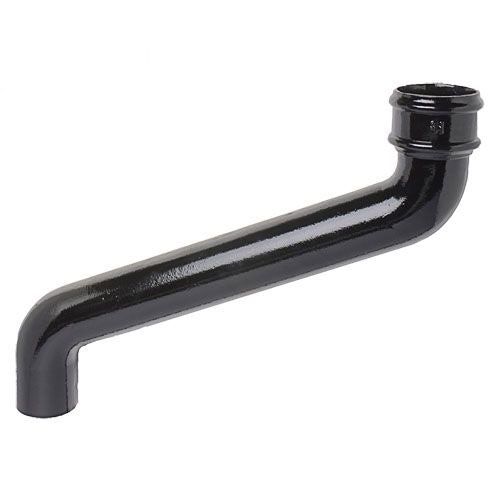 Product image for Cast Iron Round Downpipe 457mm Offset Bend 65mm - Primed Finish