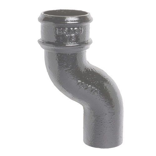 Product image for Cast Iron Round Downpipe 75mm Offset Bend 75mm - Primed Finish