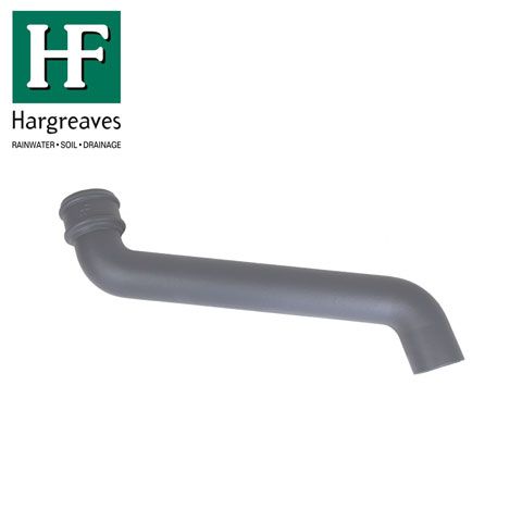 Product image for Cast Iron Round Downpipe 457mm Offset Bend 75mm - Primed Finish