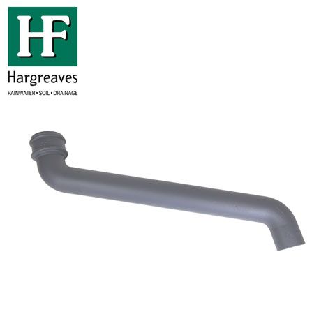 Product image for Cast Iron Round Downpipe 533mm Offset Bend 75mm - Primed Finish