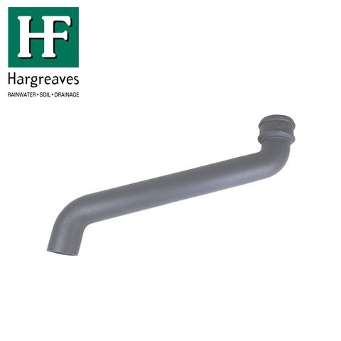 Product image for Cast Iron Round Downpipe 610mm Offset Bend 75mm - Primed Finish