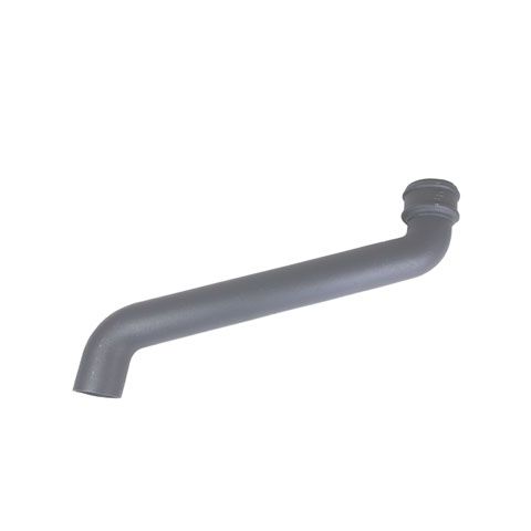 Product image for Cast Iron Round Downpipe 610mm Offset Bend 75mm - Primed Finish