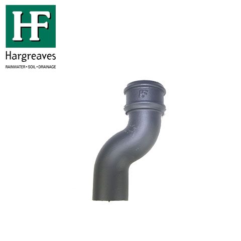 Product image for Cast Iron Round Downpipe 75mm Offset Bend 100mm - Primed Finish