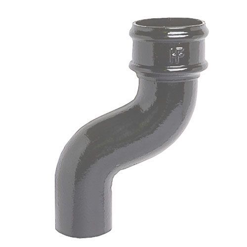 Product image for Cast Iron Round Downpipe 115mm Offset Bend 150mm - Primed Finish