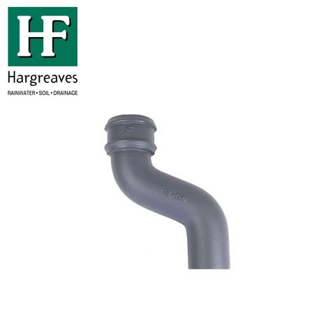 Product image for Cast Iron Round Downpipe 150mm Offset Bend 150mm - Primed Finish