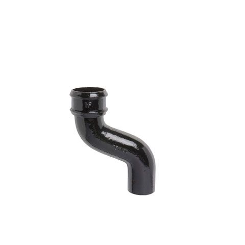 Product image for Cast Iron Round Downpipe 150mm Offset Bend 100mm - Black Finish