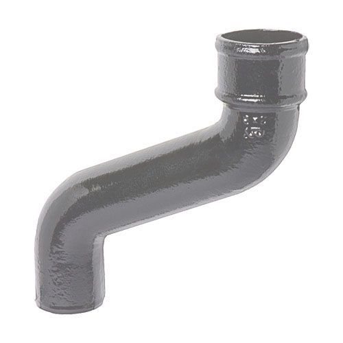 Image of Cast Iron Round Downpipe 230mm Offset Bend 150mm - Primed Finish