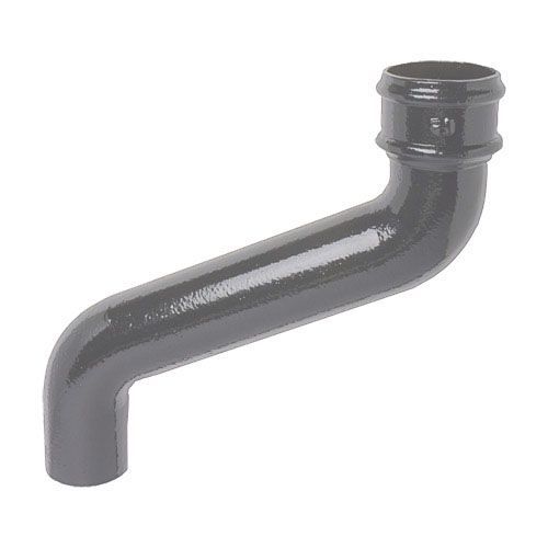 Image of Cast Iron Round Downpipe 305mm Offset Bend 150mm - Primed Finish