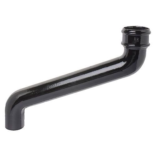 Image of Cast Iron Round Downpipe 457mm Offset Bend 100mm - Primed Finish
