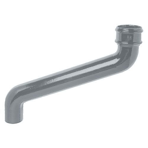 Image of Cast Iron Round Downpipe 610mm Offset Bend 150mm - Primed Finish