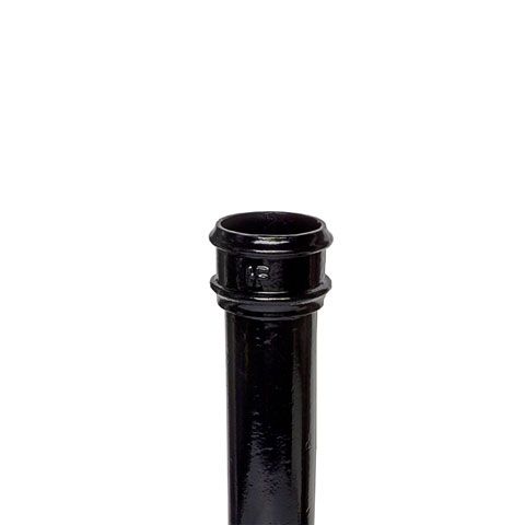 Product image for Cast Iron Round Downpipe 75mm x 1.8m Length - Black Finish