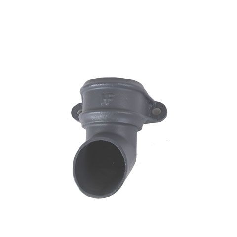Product image for Cast Iron Round Downpipe Eared Shoe 65mm - Primed Finish