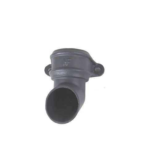 Product image for Cast Iron Round Downpipe Eared Shoe 150mm - Primed Finish