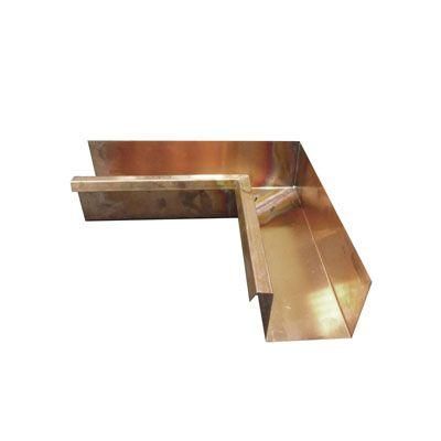 Image of Metal Gutta Copper 90mm Box Gutter Internal Corner - 135dg