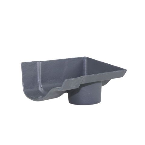 Product image for Cast Iron OG Guttering Dropend External 100x75mm Outlet - Black Finish