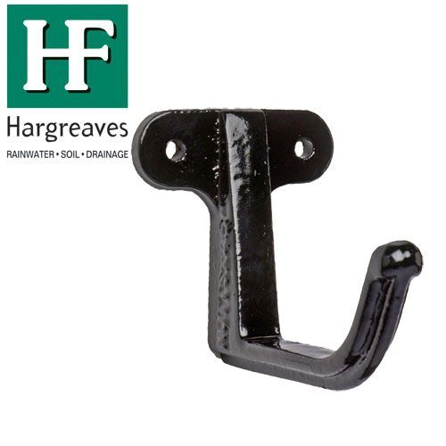 Product image for Cast Iron Notts OG Guttering Fascia Bracket - 115mm Black Finish