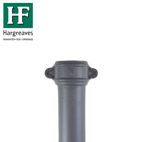 Product image for Cast Iron Round Downpipe With Ears 150mm x 600mm Length -Primed Finish