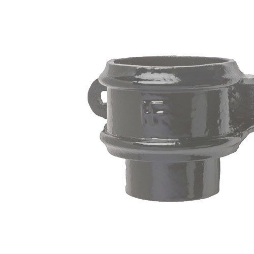 Image of Cast Iron Round Downpipe Loose Socket Eared 65mm - Primed Finish