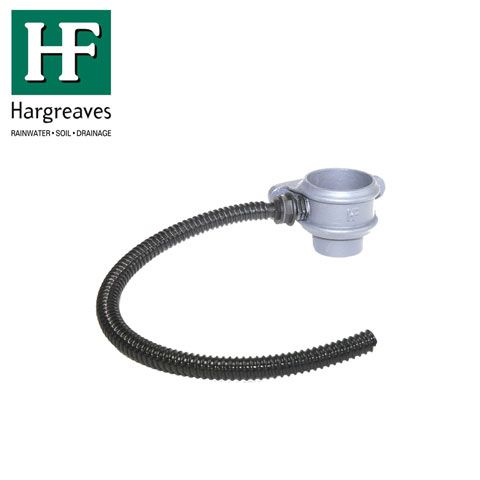 Product image for Cast Iron Round Downpipe Rainwater Left Diverter 75mm - Primed Finish