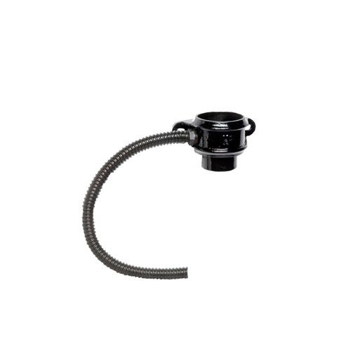 Product image for Cast Iron Round Downpipe Rainwater Left Diverter 75mm - Black Finish