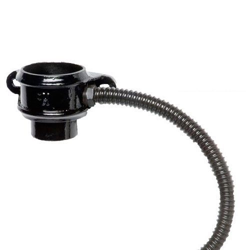 Product image for Cast Iron Round Downpipe Rainwater Right Diverter 100mm - Black Finish