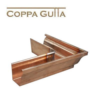 Product image for Metal Gutta Copper 127mm Ogee Gutter External Corner - 90dg