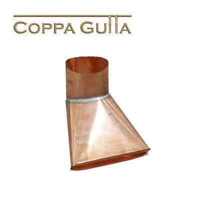 Product image for Metal Gutta Copper Round 80mm Downpipe Rainwater Dispenser